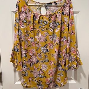 NewYork & Company Ruffle Sleeve Blouse